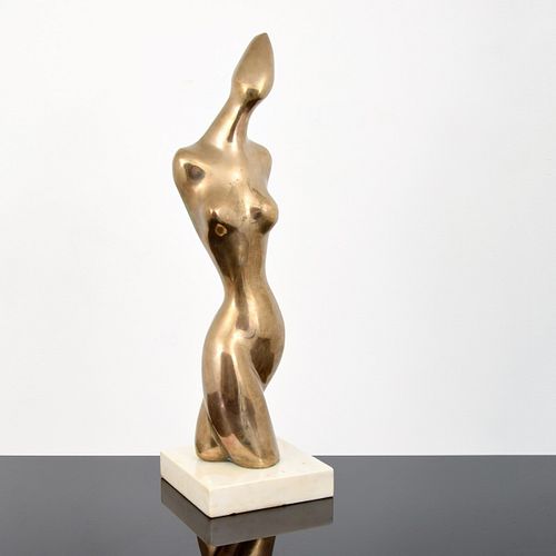 Large Manuel Carbonell Bronze Figural Sculpture, 32"H