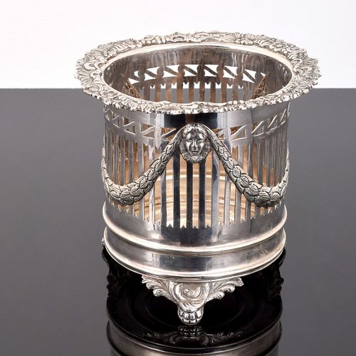 Sterling Silver Champagne Bottle Holder Attributed to Charles Boyton