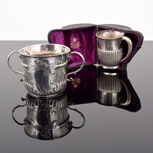 2 Sterling Silver Cups / Mugs; Black, Starr & Frost...