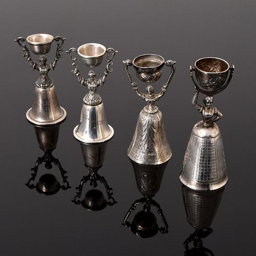 4 Silver Wedding Wager Cups