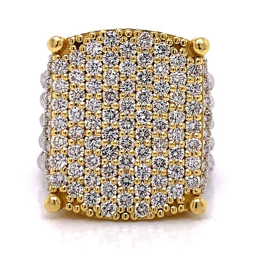 3.25Cts Diamonds & 18k Gold Cocktail Ring