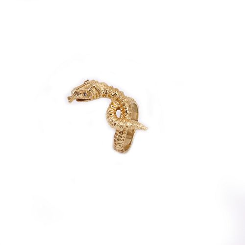 Diamonds & 14k Gold Snake Ring