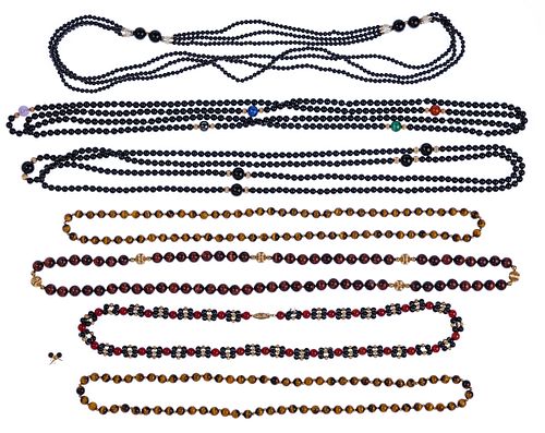 14k Yellow Gold Beaded Necklace Assortment