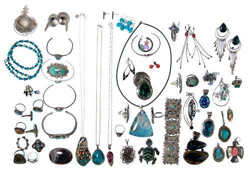 Native American Indian Style Silver Jewelry Assortment