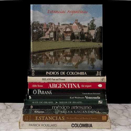 Libros sobre naturaleza y países. Estancias Argentinas / Ireland past and present / Aves Do Brasil. Pzs: 11.