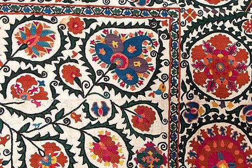 EMBROIDERED SUZANI, CENTRAL ASIA, c. 1900
