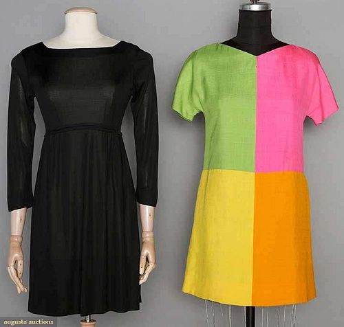 TWO DESIGNER MINI DRESSES, LATE 1960s