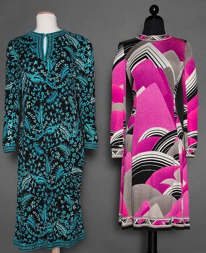 TWO DESIGNER DRESSES, ITALY & FRANCE, 1970s