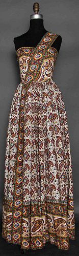 EAST INDIAN PRINTED COTTON DRESS, 1950s