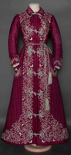 EMBROIDERED EXPORT ROBE, 1870-1880