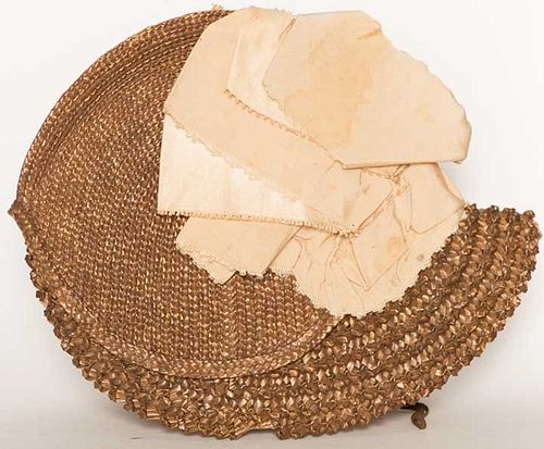 YOUNG GIRL'S STRAW BONNET, 1880s