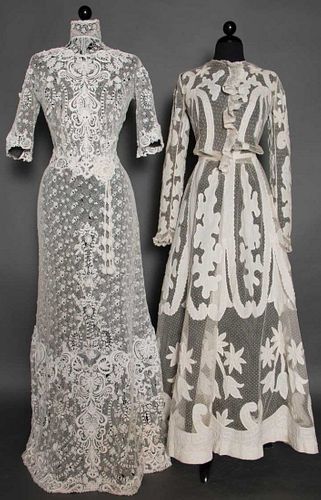 TWO LACE TEA GOWNS, 1905-1908