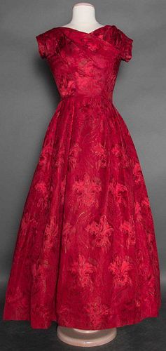 DIOR RED BALL GOWN, LONDON, 1950s