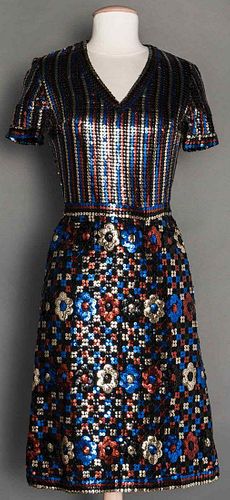 TREVISE SEQUIN PARTY DRESS, PARIS, 1960s