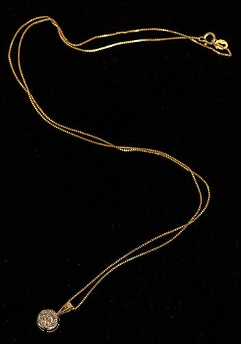14 K GOLD NECKLACE, 20TH C