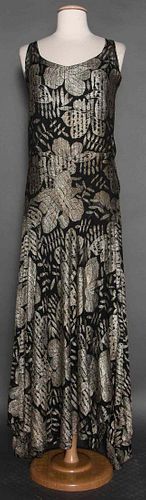 SILVER LAME EVENING GOWN, 1928-1930
