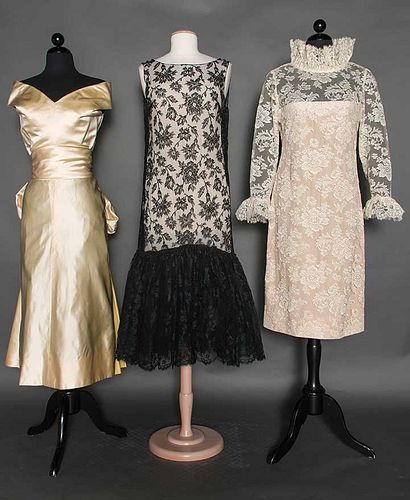 THREE PARTY DRESSES, 1960s