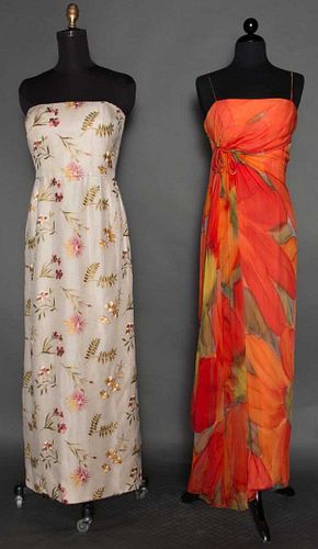 TWO SUMMER EVENING GOWNS, 1960s