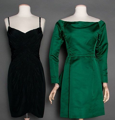 TWO SCAASI COCKTAIL DRESSES, 1980-1990