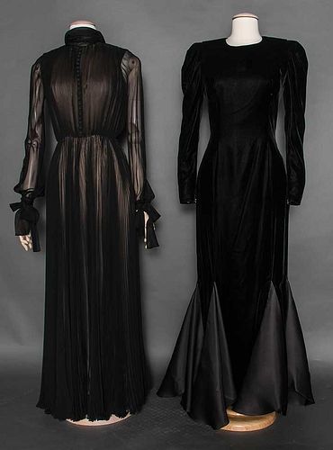 TWO HERRERA EVENING GOWNS, 1975-1985