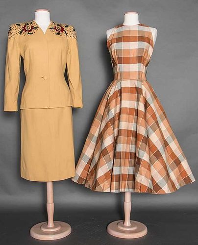 TWO LADIES' DAY GARMENTS, 1940-1950s