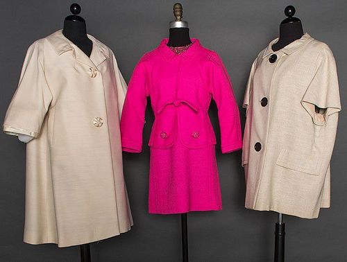 CASSINI DRESS SET & TWO COATS, 1960-1965