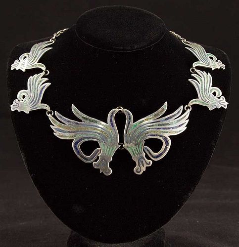 STERLING SILVER NECKLACE, MEXICO, 1950-1960s