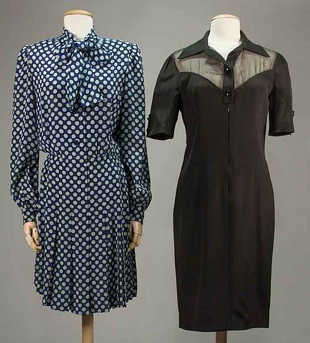 GIVENCHY & VALENTINO SILK DRESSES, 1970-1980s