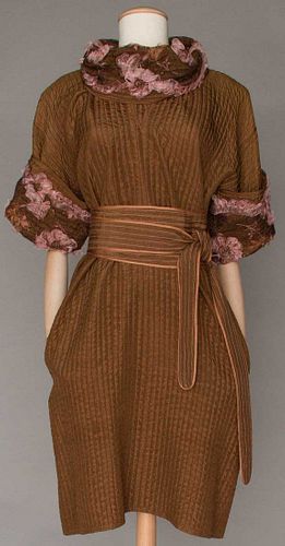 GEOFFREY BEENE BROWN SILK DRESS