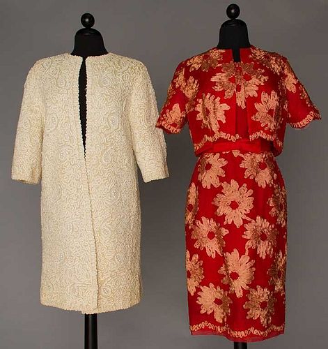 TWO RIBBON TRIMMED GARMENTS, EARLY 1960s