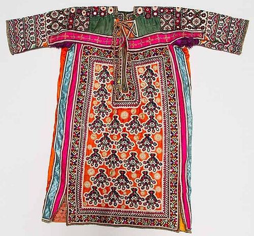 EMBROIDERED & MIRRORED DRESS, INDIA, c. 1900
