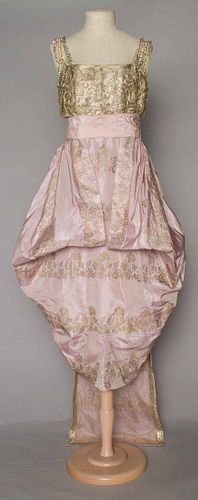 LILAC LAME BROCADE EVENING GOWN, NYC, c. 1916