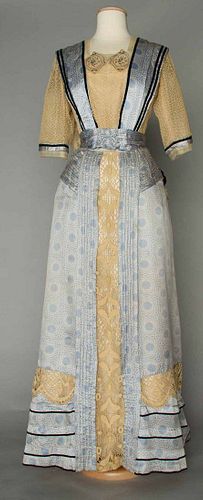 SILK & LACE AFTERNOON DRESS, 1910-1913