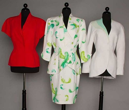 THIERRY MUGLER SUIT & TWO JACKETS, 1980-1990s