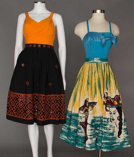 TWO SWIM SUITS & TWO SKIRTS, 1950s