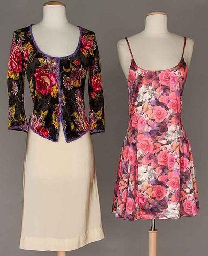 TWO FLORAL PRINTED BETSEY JOHNSON GARMENTS