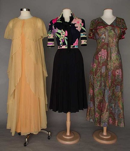 THREE MAXI DRESSES, 1970s