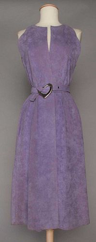 HALSTON LILAC ULTRASUEDE DRESS, 1970s