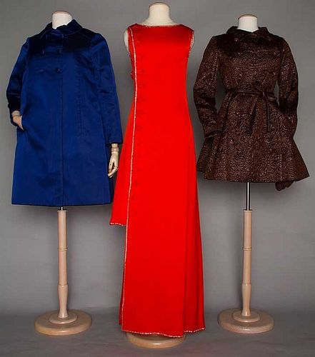 ONE CASSINI & TWO SCAASI EVENING GARMENTS, 1955-1970