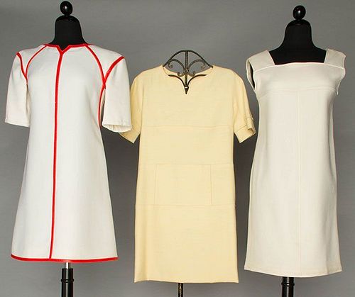THREE COURREGES SPRING DRESSES, 1980-1990s