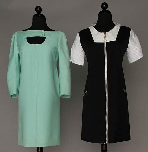 TWO COURREGES DAY DRESSES, 1980-2000