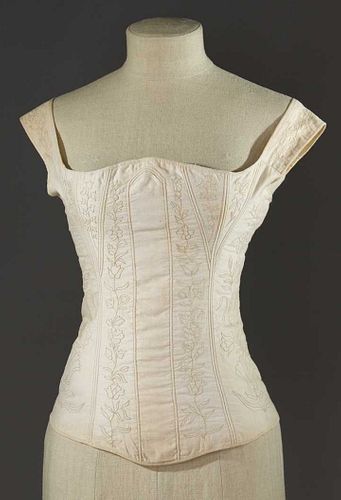 HAND EMBROIDERED CORSET, 1815-1825