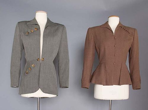 TWO GILBERT ADRIAN JACKETS, 1940s