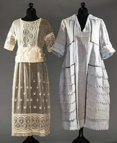 TWO AFTERNOON DRESSES, EARLY 1920s