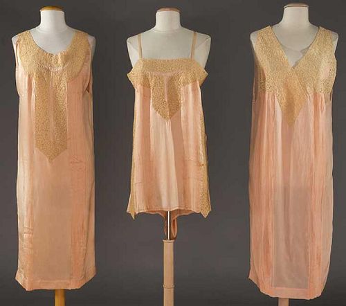 THREE PIECES FRENCH LINGERIE, 1920s