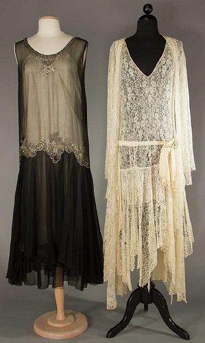 TWO EVENING GOWNS, 1925 & 1935
