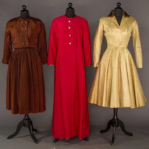 TWO DRESSES & ONE COAT, 1950-1960s
