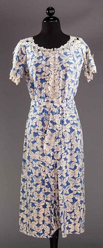 BUTTERFLY PRINT DAY DRESS, 1930