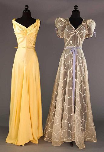 TWO LONG SUMMER GOWNS, 1938-1942