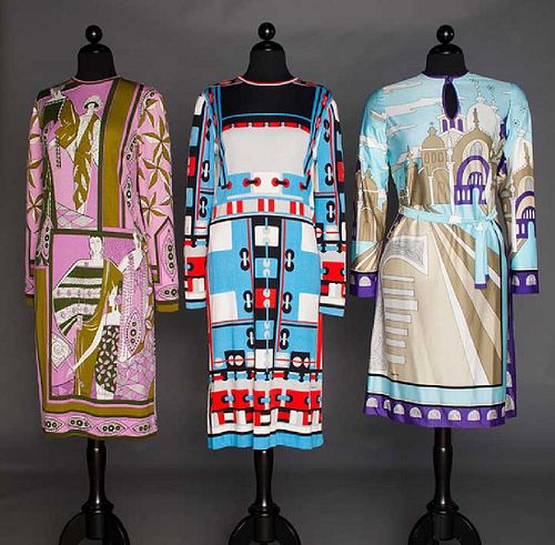 THREE PAGANNE DAY DRESSES, 1960s